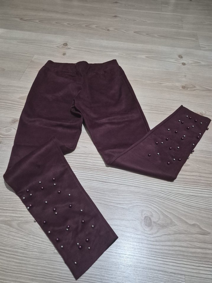 Bordo Nubuk Tayt İncili Detaylı — görsel 5/10