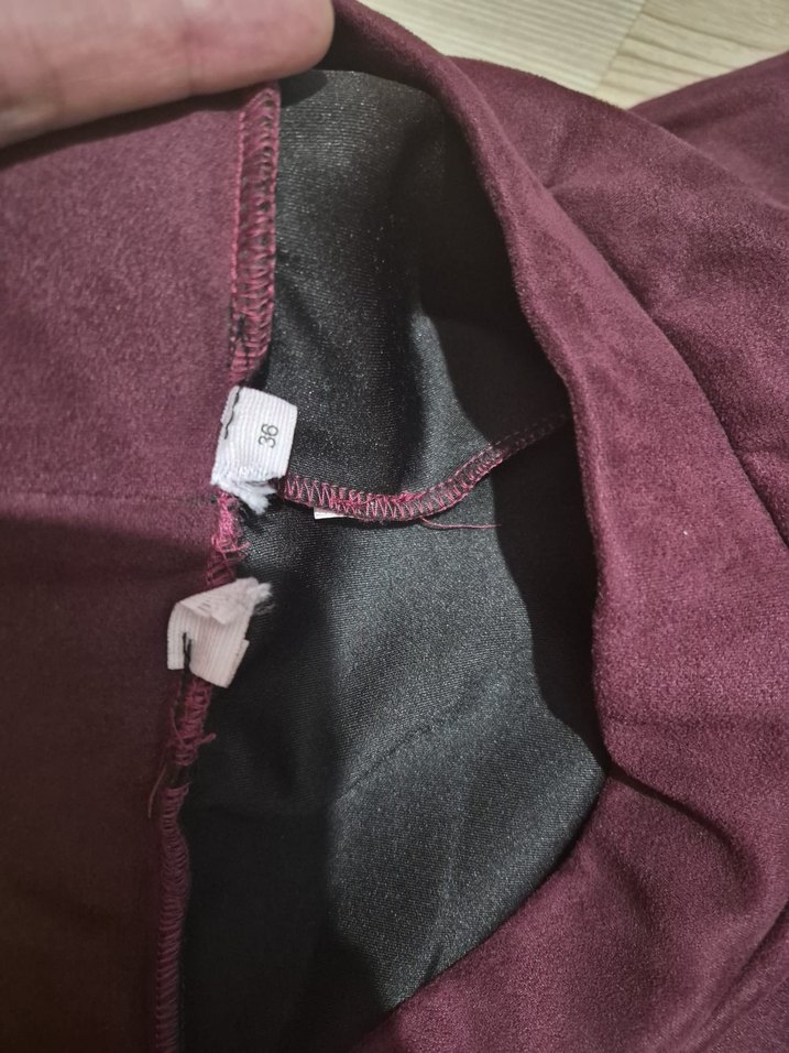 Bordo Nubuk Tayt İncili Detaylı — görsel 6/10