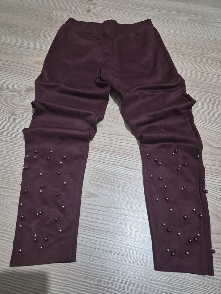 Bordo Nubuk Tayt İncili Detaylı — görsel 4/10