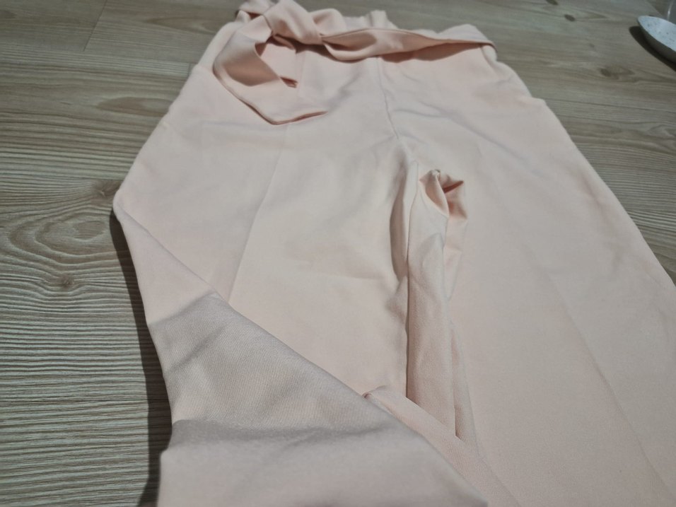 Pastel Pembe Yüksek Bel Bol Paça Pantolon — görsel 5/14
