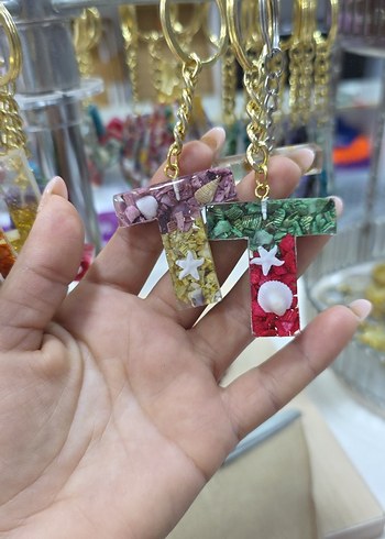 Renkli Zincir Detaylı Epoksi Anahtarlık - Görsel 3