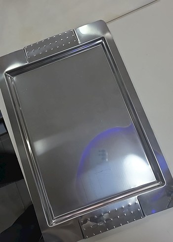 Gri Çelik Sunum Tepsisi - Görsel 3