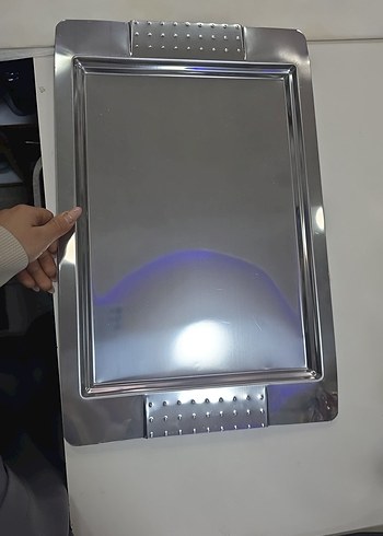 Gri Çelik Sunum Tepsisi - Görsel 2