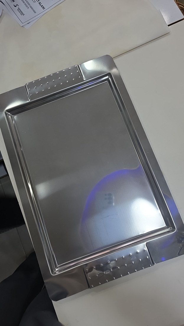 Gri Çelik Sunum Tepsisi - Görsel 3