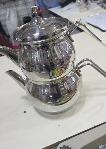 Çelik çaydanlık seti - Görsel 2