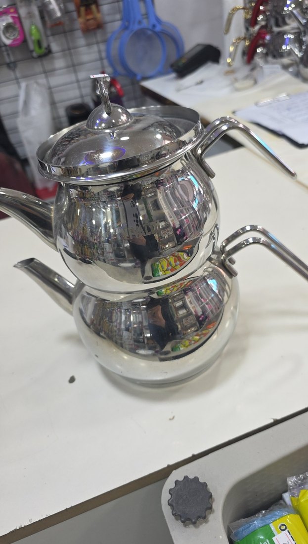 Çelik çaydanlık seti - Görsel 2