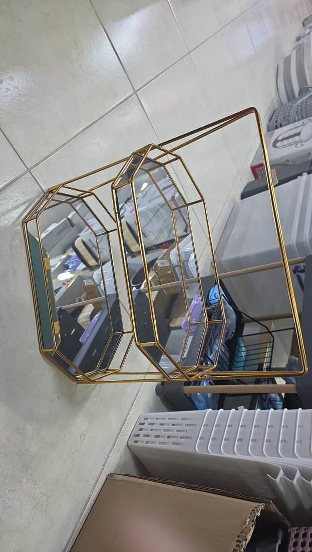 Altın Renkli İki Katlı Sunumluk - Görsel 2