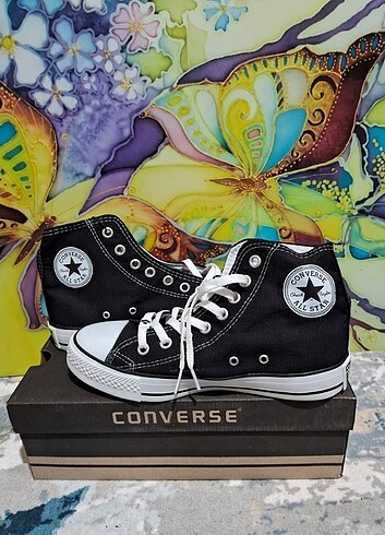 Converse Converse - Siyah Bayan Spor Ayakkabı 40 numara var şeffaf kaymaz
