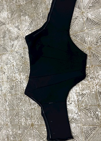 Siyah Piliseli Straplez Mini Büstiyer - Görsel 3