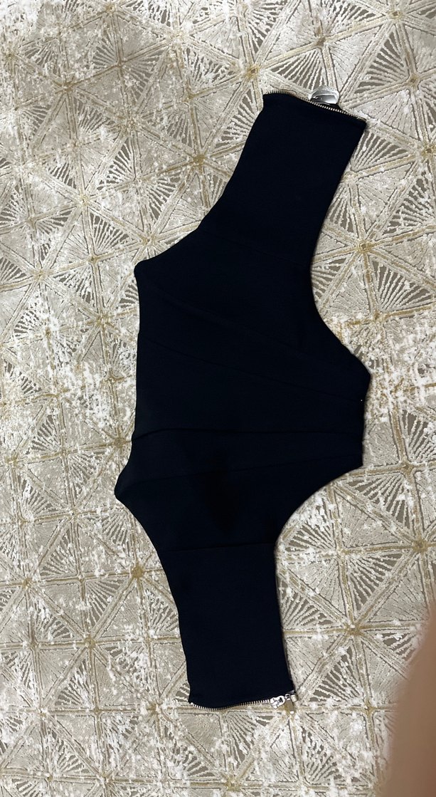 Siyah Piliseli Straplez Mini Büstiyer - Görsel 2