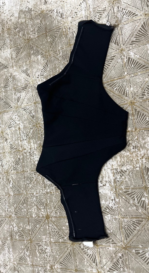 Siyah Piliseli Straplez Mini Büstiyer - Görsel 3