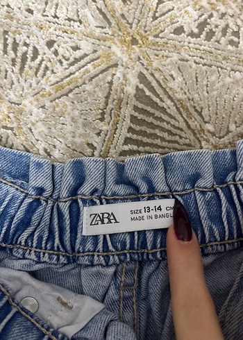Kadın Mavi Mini Denim Şort - Görsel 4