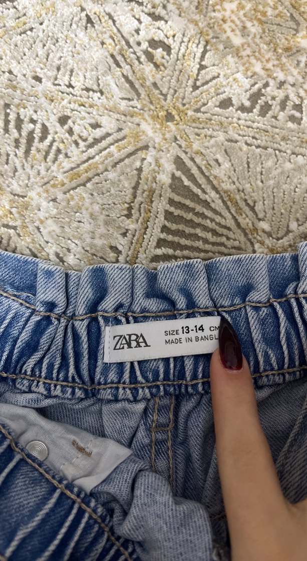Kadın Mavi Mini Denim Şort - Görsel 4