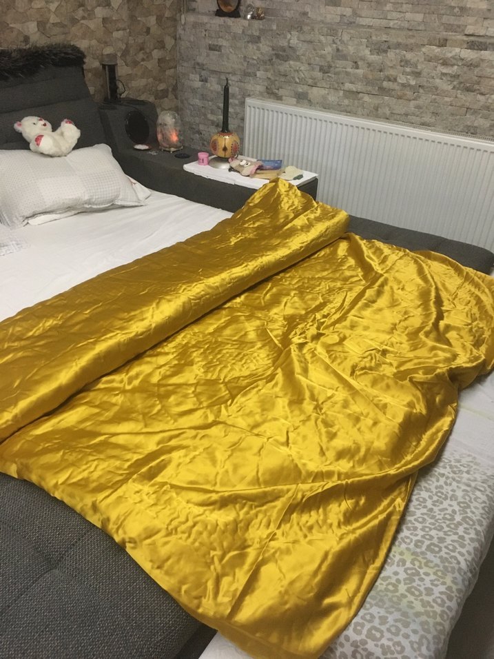 Vintage saten yorgan kılıfı - Görsel 4