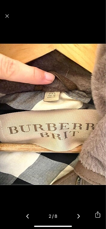 xs Beden haki Renk Burberry