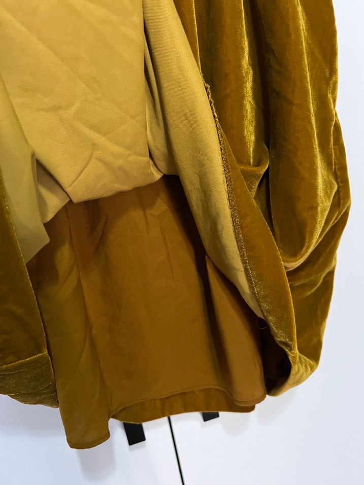 Kahverengi Midi Keten Elbise GAP marka - Görsel 3