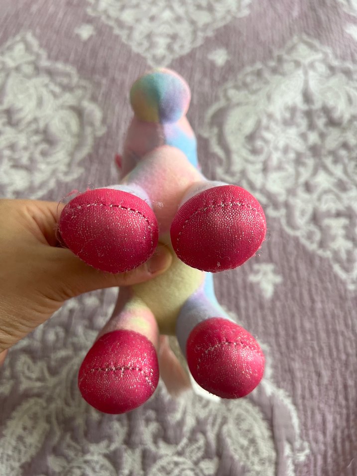 Pastel Renkli Peluş Unicorn Oyuncak - Görsel 4