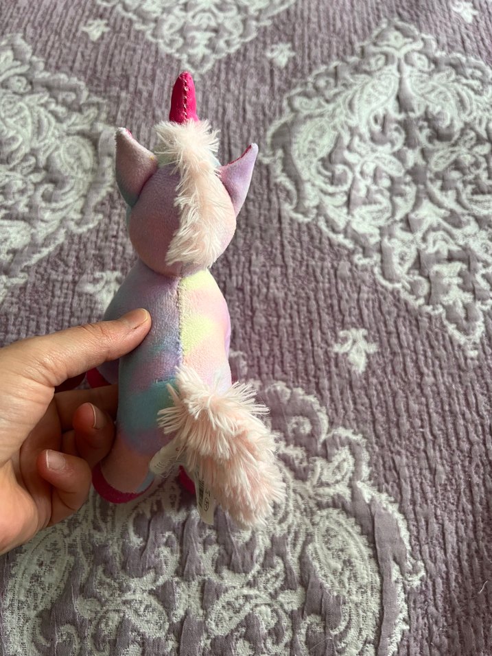Pastel Renkli Peluş Unicorn Oyuncak - Görsel 3