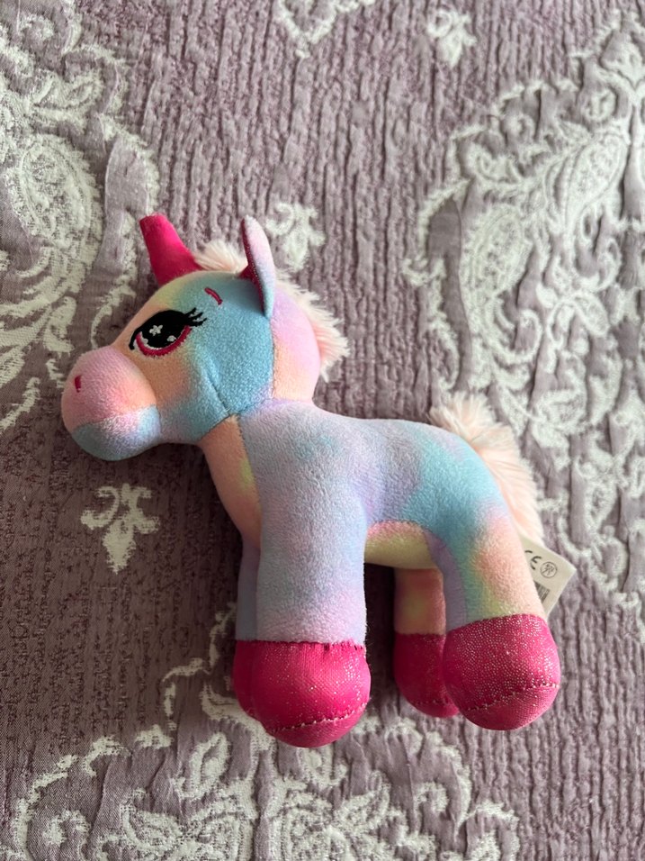 Pastel Renkli Peluş Unicorn Oyuncak - Görsel 2