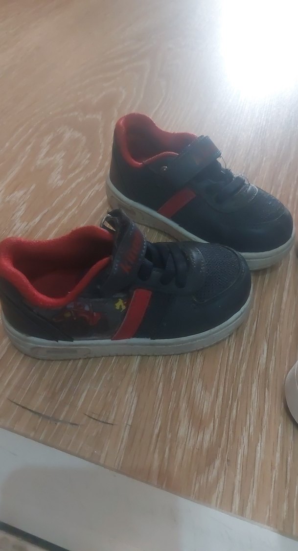 Beyaz Erkek Çocuk Sneakers Velcro Bantlı - Görsel 3