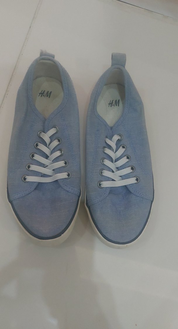 Mavi Denim Dolgu Topuklu Spor Ayakkabı - Görsel 2