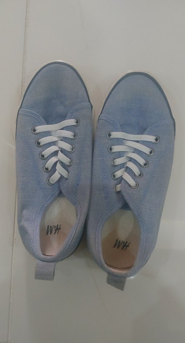 Mavi Denim Dolgu Topuklu Spor Ayakkabı - Görsel 3