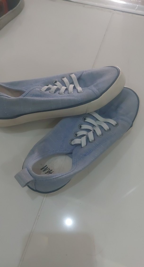 Mavi Denim Dolgu Topuklu Spor Ayakkabı - Görsel 4