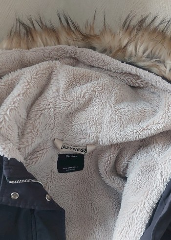 Gri Kapüşonlu Kadın Kışlık Mont - Görsel 4