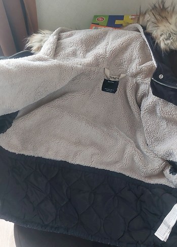 Gri Kapüşonlu Kadın Kışlık Mont - Görsel 10