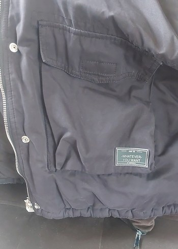 Gri Kapüşonlu Kadın Kışlık Mont - Görsel 8