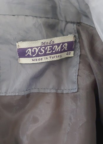 Gri Uzun Kadın Kışlık Kemerli Mont - Görsel 5