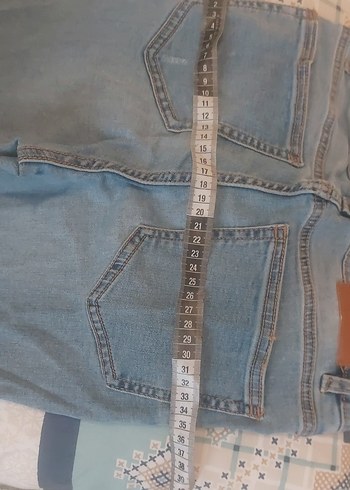 Düğmeli Mavi Kadın Normal Boy Jean - Görsel 9