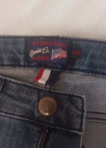 Kadın Gri Kot Pantolon, Kemerli, Midi Boy - Görsel 6