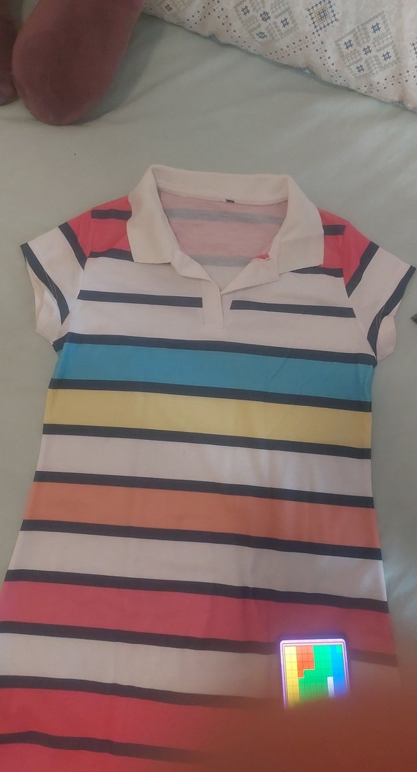 Çizgili Midi Kadın Elbise - Görsel 3