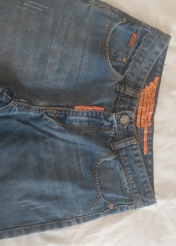 Erkek Kemerli Kısa Denim Jean Şort - Görsel 5