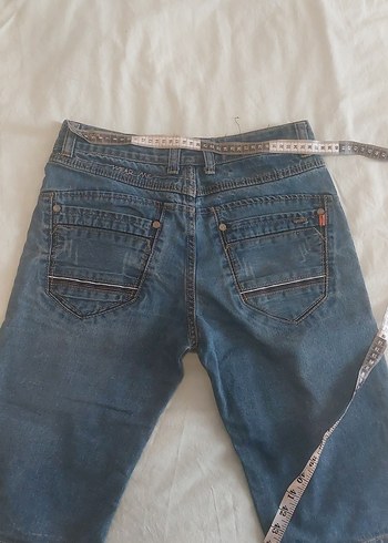 Erkek Kemerli Kısa Denim Jean Şort - Görsel 6