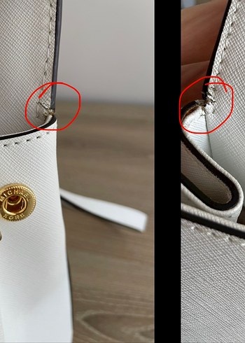 Michael Kors Ava Beyaz Deri Kadın Çanta - Görsel 9
