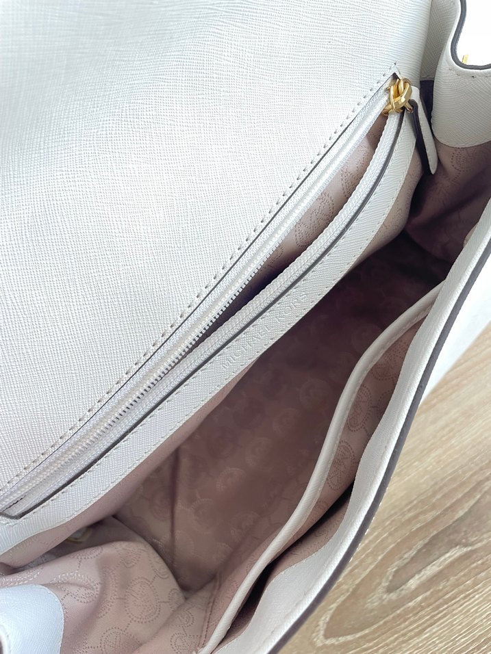 Michael Kors Ava Beyaz Deri Kadın Çanta - Görsel 5