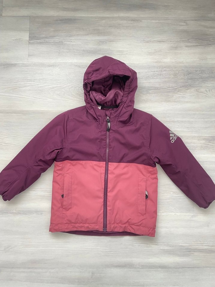 Adidas Kız Çocuk Mor-Pembe Fermuarlı Mont - Görsel 2