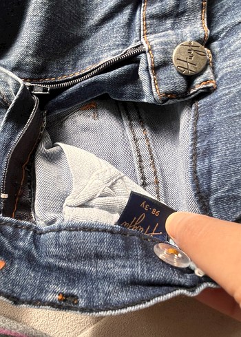 Çocuk mavi dar paça Kot Pantolon - Görsel 3