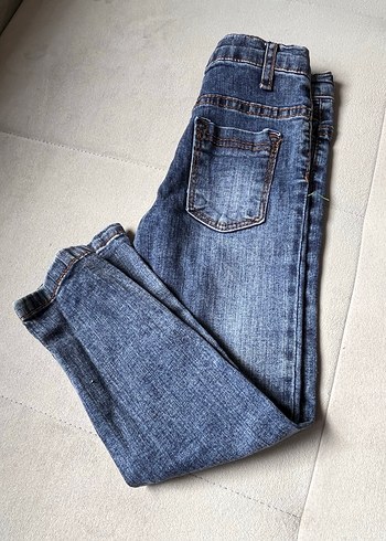 Çocuk mavi dar paça Kot Pantolon - Görsel 2