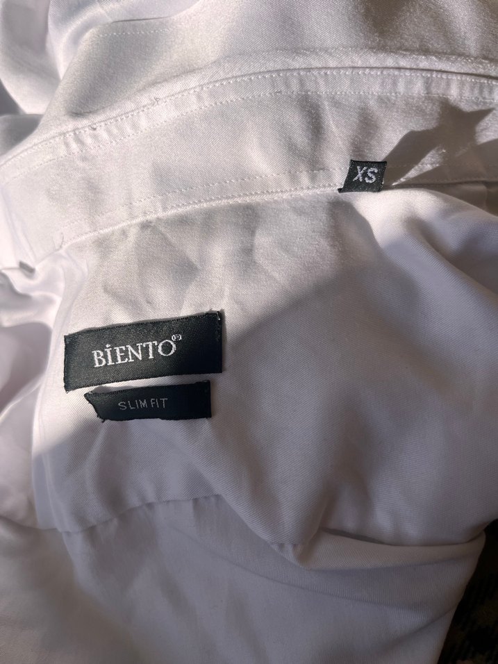 Slim fit Beyaz uzun Kollu keten  Gömlek - Görsel 3