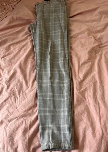 Düğmeli Gri erkek Kumaş Pantolon - Görsel 2