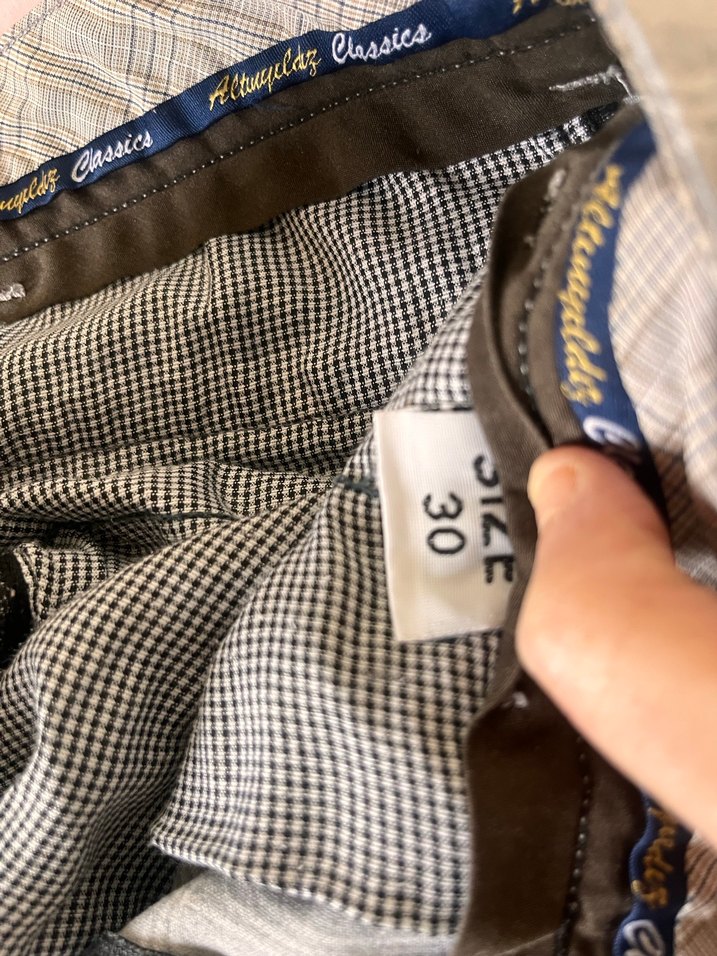 Düğmeli Gri erkek Kumaş Pantolon - Görsel 3