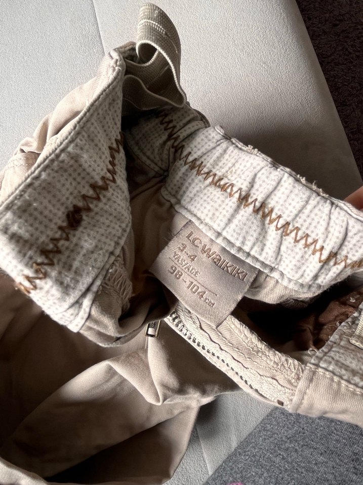 Bej Erkek Çocuk Keten Pantolon - Görsel 3