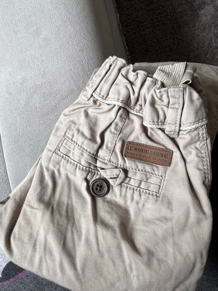 Bej Erkek Çocuk Keten Pantolon - Görsel 4