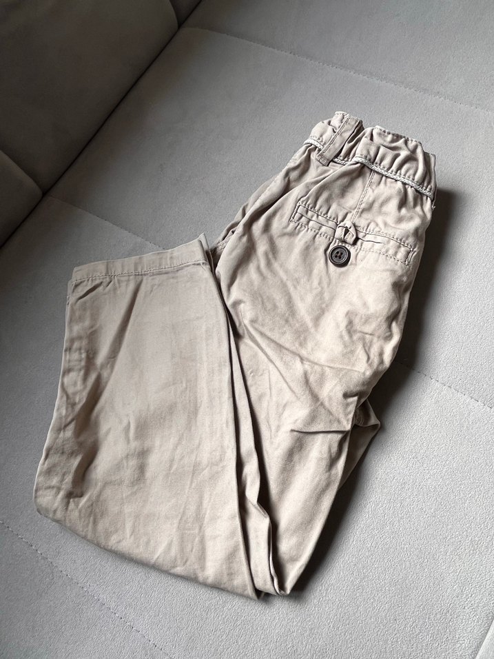 Bej Erkek Çocuk Keten Pantolon - Görsel 2