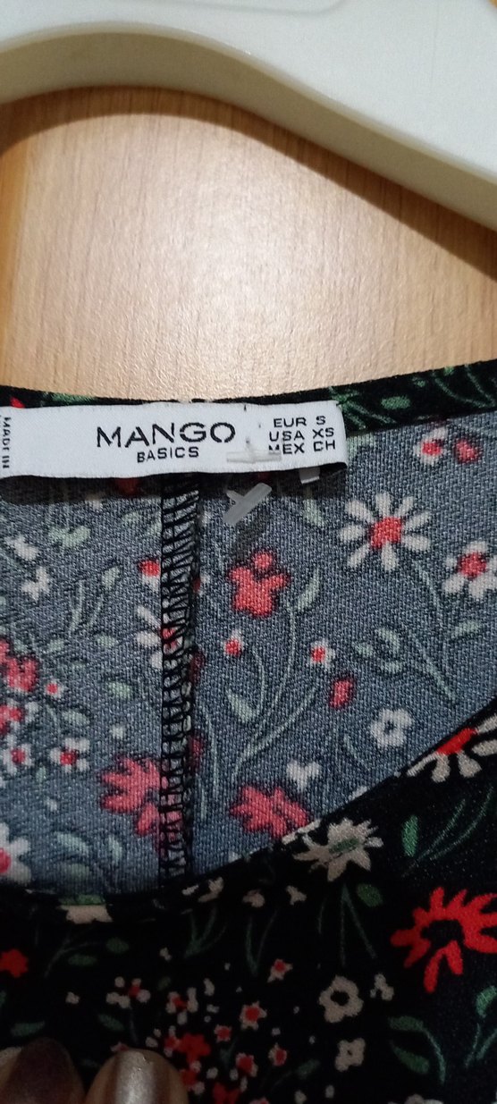 Çiçek Desenli Mango Elbise - Görsel 2