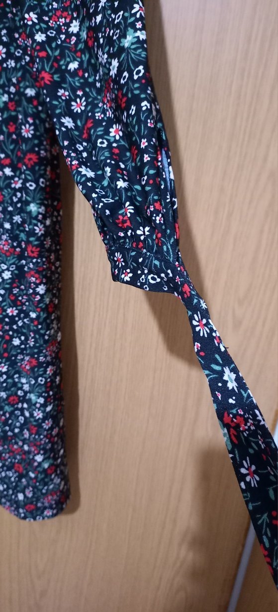 Çiçek Desenli Mango Elbise - Görsel 5