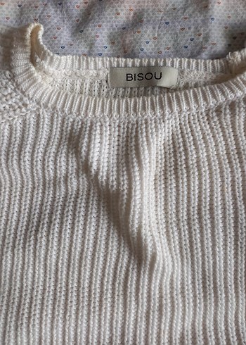 Beyaz Kadın Triko Kazak Uzun Kollu - Görsel 7